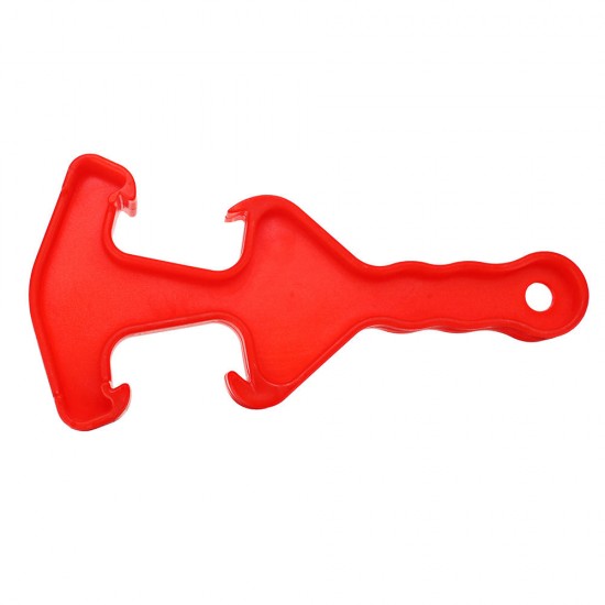 Pail Opener Double-end Plastic Bucket Paint Barrel Can Lid Opener Wrench Tool Red