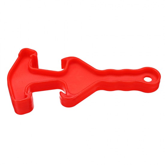 Pail Opener Double-end Plastic Bucket Paint Barrel Can Lid Opener Wrench Tool Red