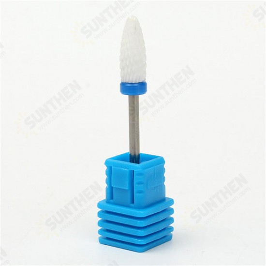 Electric Nail Grinding Head Drill Bit Ceramic Round White Nail Drill Bit