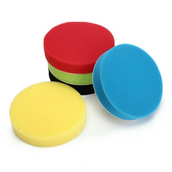 Flat Sponge Buffing Polishing Pad Kit For Car Polisher 3/4/5/6/7 Inch Buffing Pad