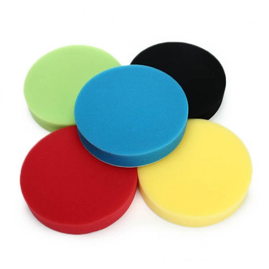 Flat Sponge Buffing Polishing Pad Kit For Car Polisher 3/4/5/6/7 Inch Buffing Pad