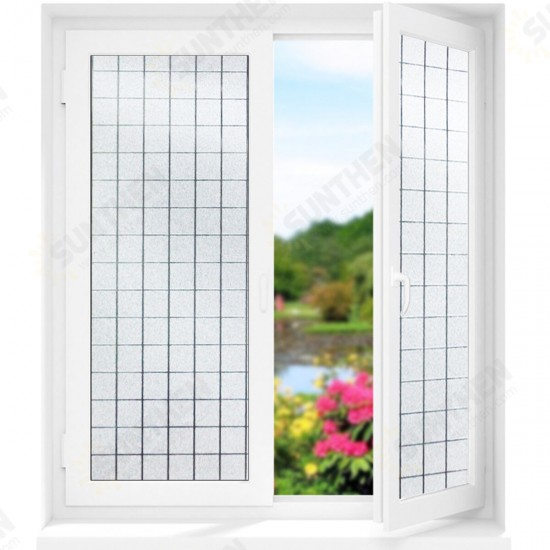 Frosted Privacy Glass Film Cling Anti-UV Cover Door Window Sticker Home Decorations