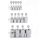 14pcs Chrome-Vanadium Steel Multifunctionl Ratchet Wrench Sockets Kit For Use in Impact Drivers And Wrenches