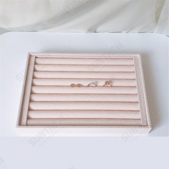 Jewelry Display Organizer Box Storage Showcase Necklaces Earrings Ring Tray