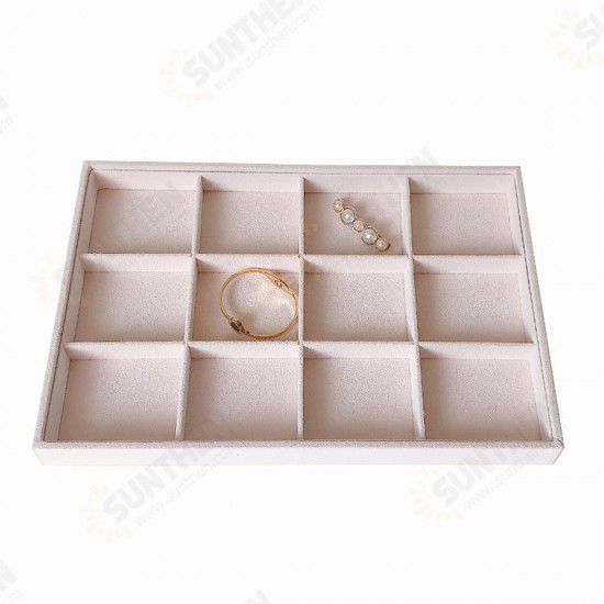 Jewelry Display Organizer Box Storage Showcase Necklaces Earrings Ring Tray