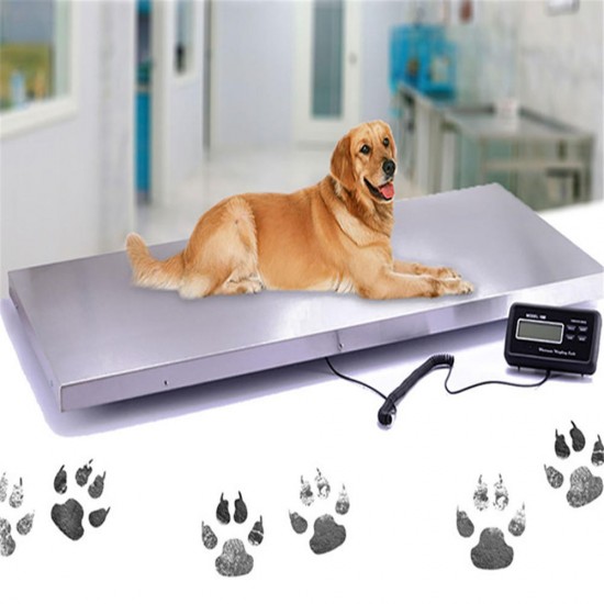 LCD Digital Stainless Steel Waterproof Animal/Parcel Platform Scale For Dog Goat Livestock Vet