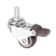 4pcs 1 Inch M8x15mm TPE Silent Wheels with Brake Universal Casters Wheel for Furniture