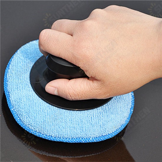 Microfiber Foam Sponge Polish Wax Applicator Pad Set with Handle