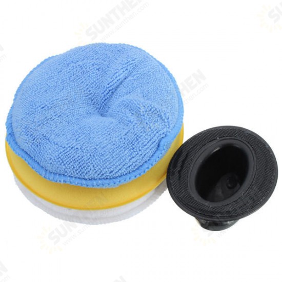 Microfiber Foam Sponge Polish Wax Applicator Pad Set with Handle