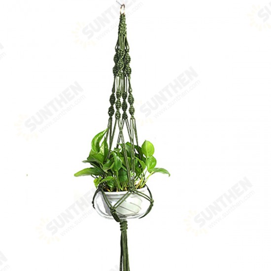 Nylon Rope Tassel Flower Pot Hanging Basket Net Knotted Rope Plant Holder