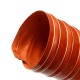 Orange Air Ducting Pipe Flexible Silicone Hose Hot And Cold Cooling Transfer Extractor