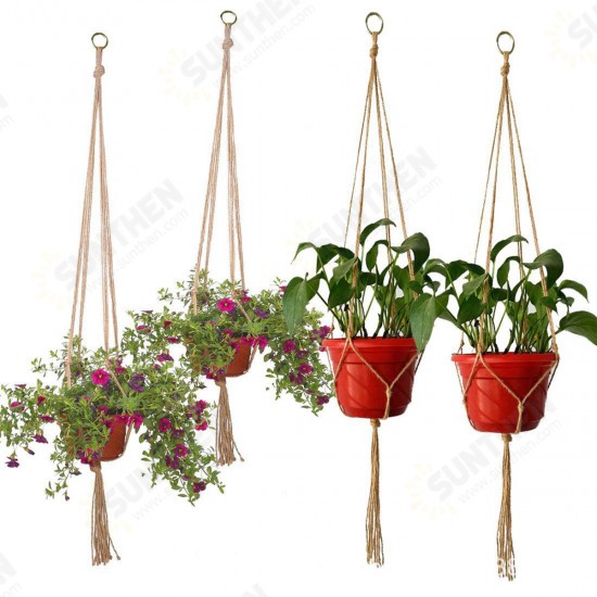 Pot Holder Macrame Plant Hanger Hanging Planter Basket Braided Rope Garden Art