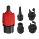 Pump Adaptor Air Valve Adapter w/ 4pcs Air Faucets For Surf Paddle Board Dinghy Canoe Inflatable Boat