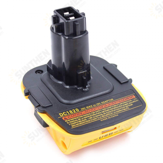 Replacement De-walts 20V DCA1820 with USB Adapter Battery for De-walts 18V Tools Convert 20V Lithium Battery DCB204/205/206 DCB606 DC9096 DW9096