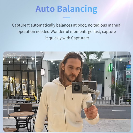 Capture 3-Axis Metal Housing Bluetooth Handheld Gimbal Stabilizer Tracking Action for iPhone for GoPro 7 6 5 Sjcam EKEN Yi Action Camera Zoom