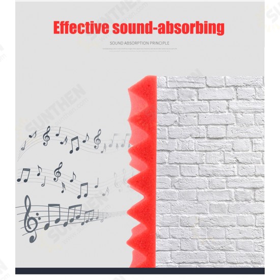 12 Pcs Soundproof Foam Panels Noise Reduction Flame Retardant Acoustic Panels Tiles 30*30*2.5CM for Studio & KTV Sound Insulation