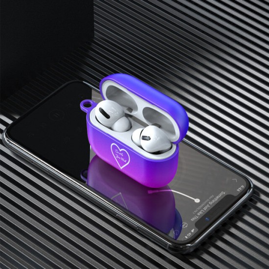 Gradient Color Shockproof Dropproof Hard PC Earphone Protective Case For Apple AirPods Pro