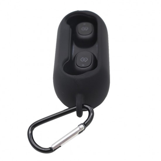 Portable Shockproof Dirtyproof Silicone Wireless bluetooth Earphone Storage Case with Keychain for T1