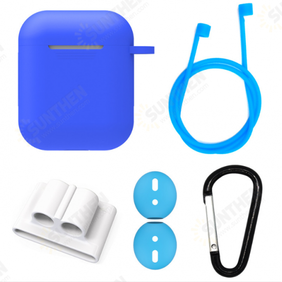 Silicone Protective Case Wireless Earphone Anti-lost Rope Silicone Earphone Sleeve for Airpods 1 Generation