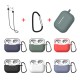 Silicone Shockproof Dirtproof Earphone Storage Case with Keychain & Anti-lost Rope for Apple Airpods Pro 2019