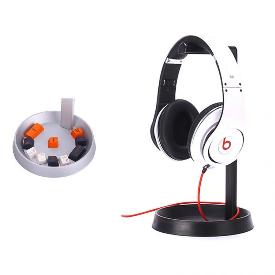 Universal Metal Texture with Storage Base Headphone Holder Headset Desktop Display Holder Mount Bracket for Beats