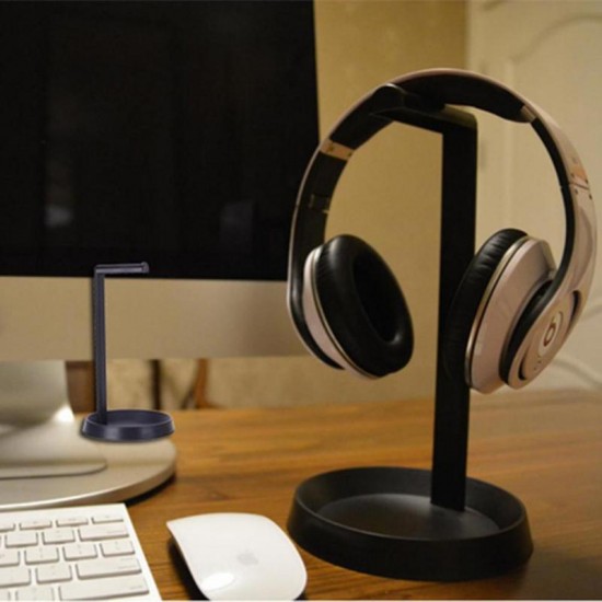 Universal Metal Texture with Storage Base Headphone Holder Headset Desktop Display Holder Mount Bracket for Beats