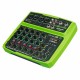 4/6 Protable Digital Audio Mixer Console with Sound Card bluetooth USB 48V Phantom Power for DJ PC Recording