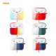 Rainbow Series 3 in 1 Split Color Soft TPU Shockproof Earphone Storage Case Protective Cover with Anti-Lost Strap Keychain for Airpods Pro