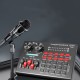 R8 Live Sound Card Audio Mixer with Audio Cable USB Cable Sound Effects Mode Indicator Light for Computer