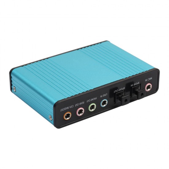 Sound Card USB External S/PDIF Optical Sound Card Stereo 5.1 Channel Audio Line In Audio Adapter for Netbook Laptop PC