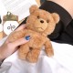 Teddy Bear Pattern Plush Shockproof Earphone Storage Case Sleeve for Apple Airpods 1 / 2 / 3 Airpods Pro