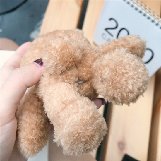 Teddy Bear Pattern Plush Shockproof Earphone Storage Case Sleeve for Apple Airpods 1 / 2 / 3 Airpods Pro