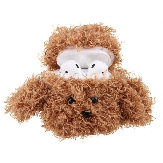 Teddy Dog Earphone Case Cute Protectiver Bag Storage Cover for Airpods