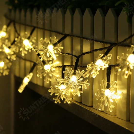 12M 39ft 100LED Solar Power Snow String Lights Home Christmas Tree Decoration Light