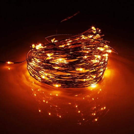 20M 200 LED Solar Powered Copper Wire String Fairy Light Xmas Party Decor