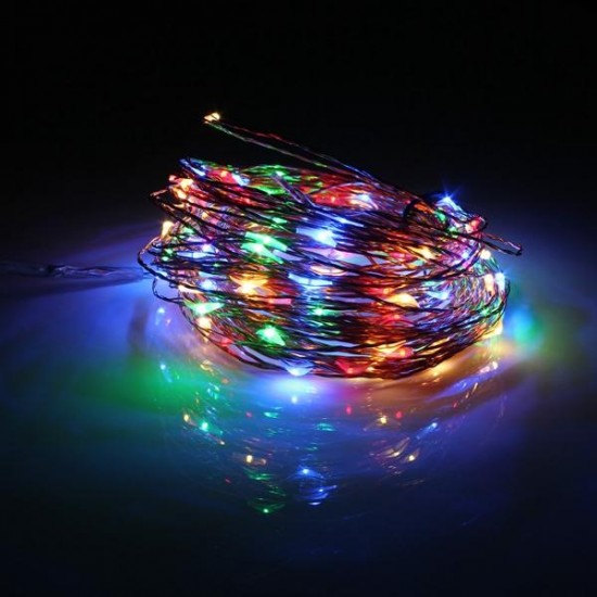 20M 200 LED Solar Powered Copper Wire String Fairy Light Xmas Party Decor