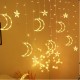 2.5M 3.5M USB Plug In LED Moon Star Curtain Fairy Ins Christmas String Light Bedroom Romantic Decor