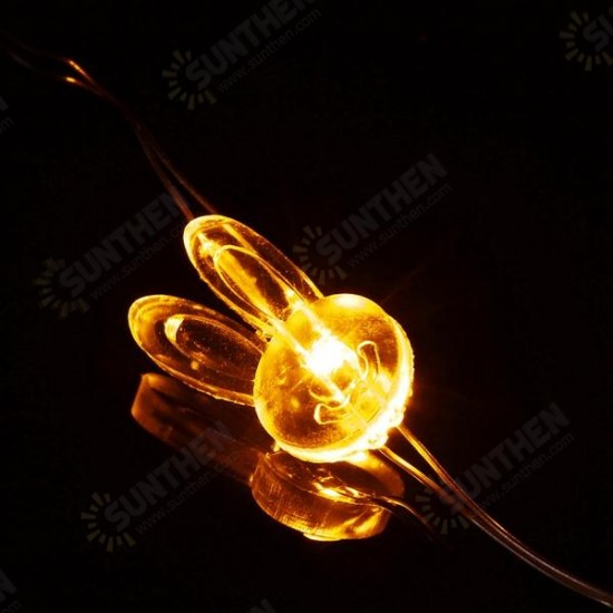 2M 20 LED Rabbit Head Battery Operated Xmas String Fairy Lights Party Wedding Christmas Decor