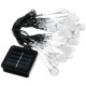 30 LED Solar Powered Raindrop Fairy String Light Outdoor Xmas Wedding Garden Party Decor