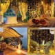 300LED 3x3m Curtain Light String IP65 Festival Decor Fairy Light Christmas Wedding