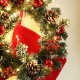 30cm Diameter Christmas Wreath Decoration Light Christmas Wreath Garland Battery Box