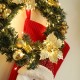 30cm Diameter Christmas Wreath Decoration Light Christmas Wreath Garland Battery Box