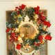 30cm Diameter Christmas Wreath Decoration Light Christmas Wreath Garland Battery Box