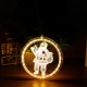 3D USB Window Hanging Santa Claus LED String Fairy Light Christmas Holiday Lamp Party Decorations