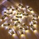 3M 20PCS Battery Powered Gold Sliver Palace Eid Ramadan Kareem Mubarak LED Fairy String Light for Party Decor