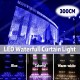 3M*3M 320 LED Waterfall Curtain String Holiday Light for Wedding Valentine's Day AC110V