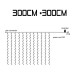 3M*3M 320 LED Waterfall Curtain String Holiday Light for Wedding Valentine's Day AC110V