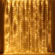 3M*3M Hanging 300LED Curtain Fairy String Light 8 Modes Outdoor Wedding Party Wall Decor Lamp DC5V