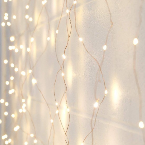 3M*3M USB 8 Modes 300LED Curtain Fairy Wire String Light Christmas Party Decor Holiday Wedding Supply