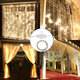 3x3M Waterproof USB 300LED Window Curtain String Light 8 Modes Outdoor Fairy Lamp Home Decor with Hook